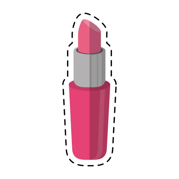 Rouge à lèvres dessin animé maquillage icône cosmétique — Image vectorielle