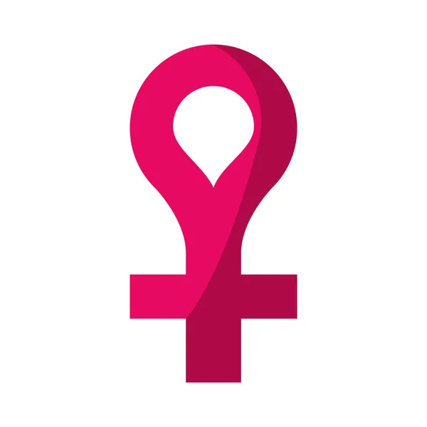 Vrouwelijk symbool pictogram — Stockvector