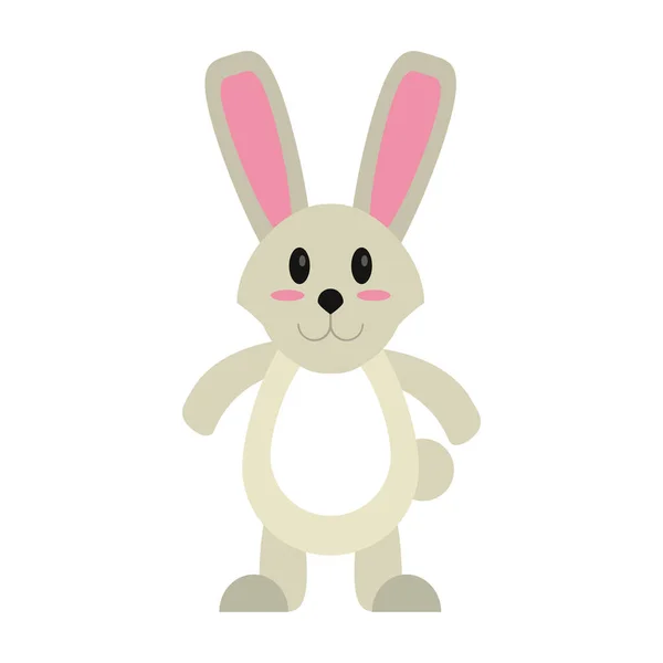 Easter bunny schattig staande — Stockvector