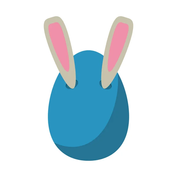 Oreilles de lapin de Pâques dans l'œuf — Image vectorielle