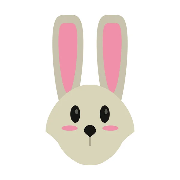 Cute easter face bunny — Stock Vector