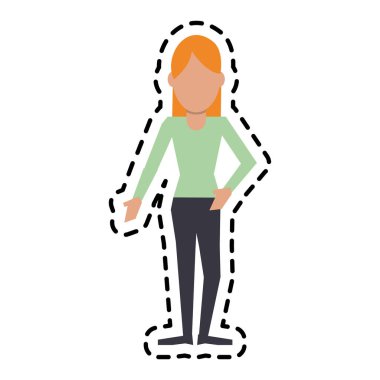 kadın karikatür simgesi