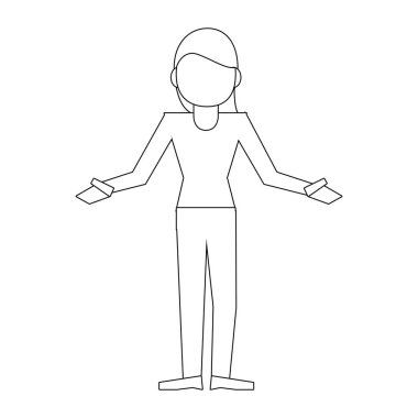 kadın karikatür simgesi