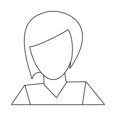 kadın karikatür simgesi