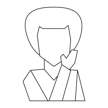 kadın karikatür simgesi