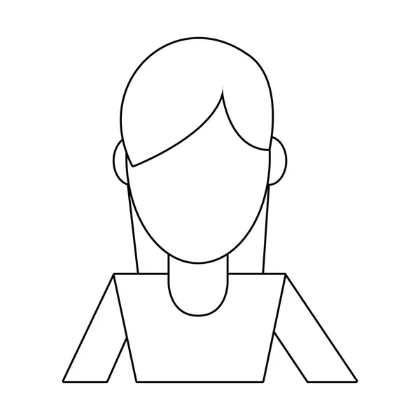 Icône de dessin animé femme — Image vectorielle