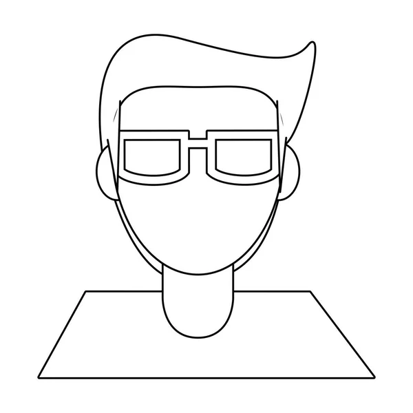 Hombre icono de dibujos animados — Vector de stock