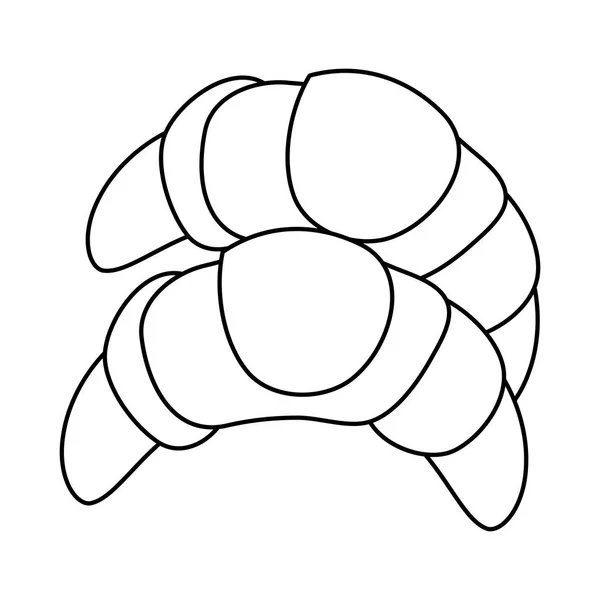 Croissant-Brot-Symbol — Stockvektor