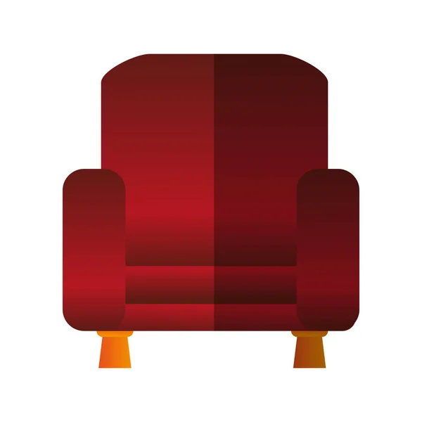Червоний стілець значок — стоковий вектор