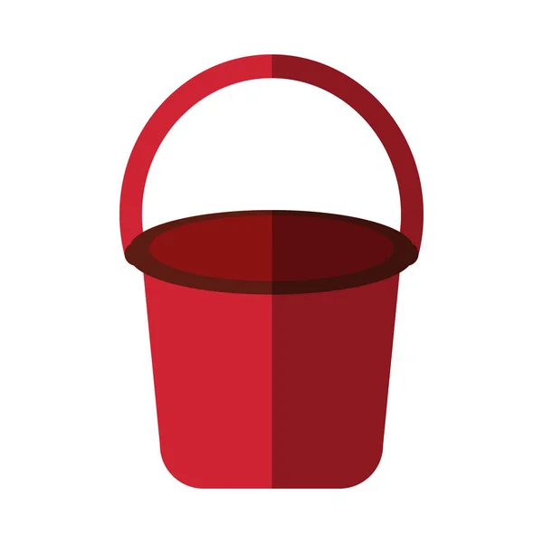 Red bucket icon — Stock Vector