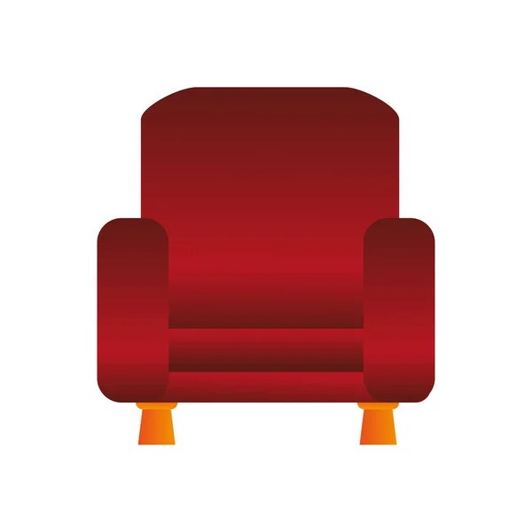 Ikone des roten Stuhls — Stockvektor
