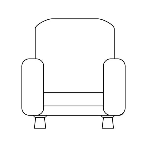 Icono de silla imagen — Vector de stock