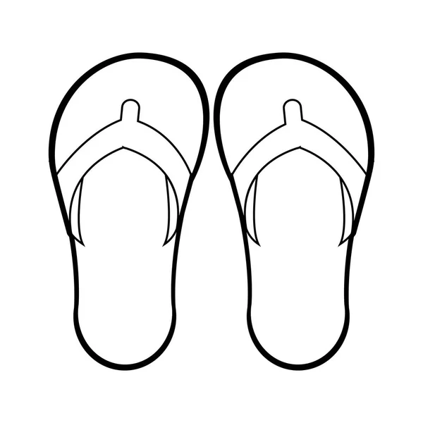 Pictogram teenslippers — Stockvector