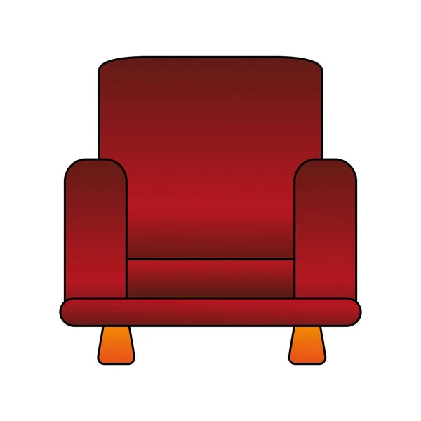 Icono de silla imagen — Vector de stock