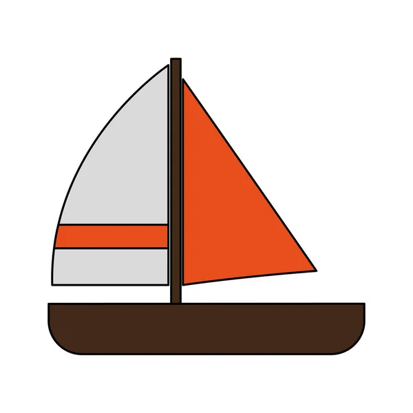 Zeilboot pictogram afbeelding — Stockvector