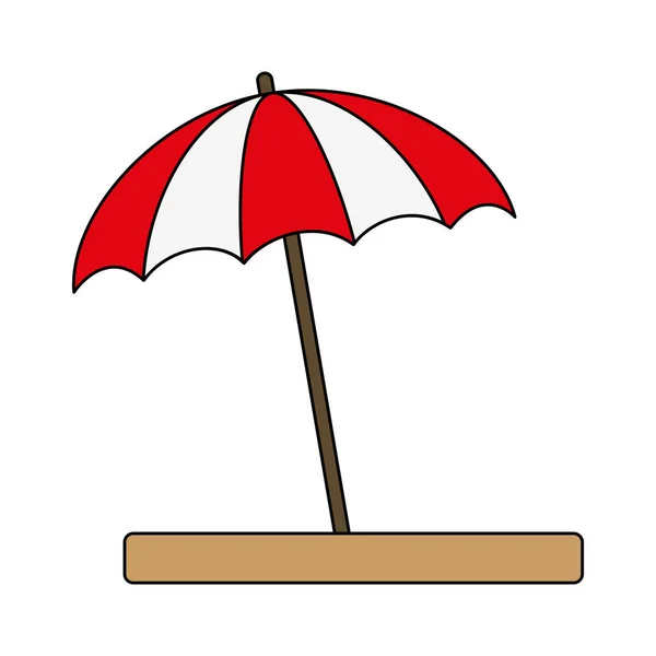 Plaj şemsiye simgesi — Stok Vektör