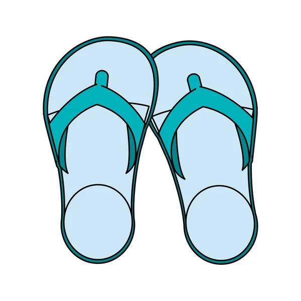 Chanclas icono — Vector de stock