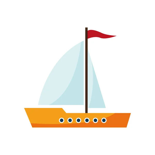 Symbolbild Segelboot — Stockvektor