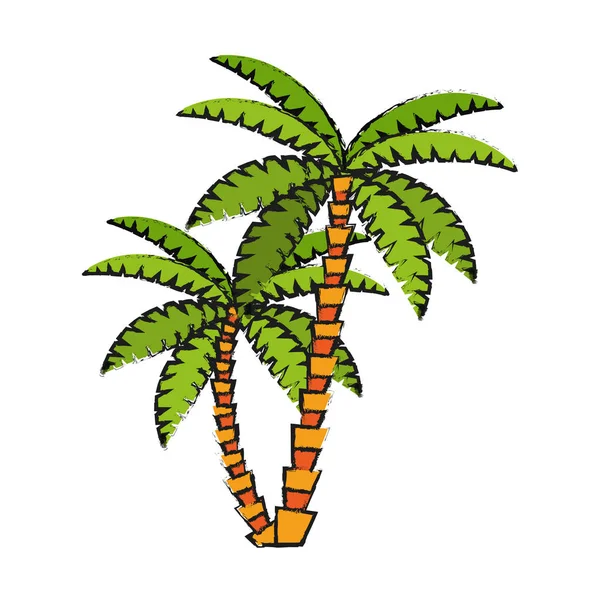Palmen pictogramafbeelding — Stockvector