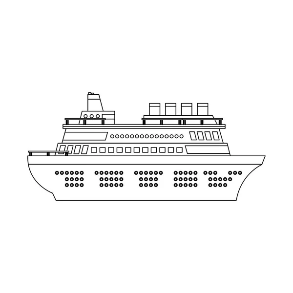 Icône de bateau de croisière — Image vectorielle