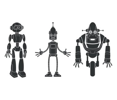 piktogram robot karakter kümesi