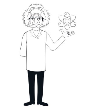 karakter bilim adamı fizik ve atom çizgisi