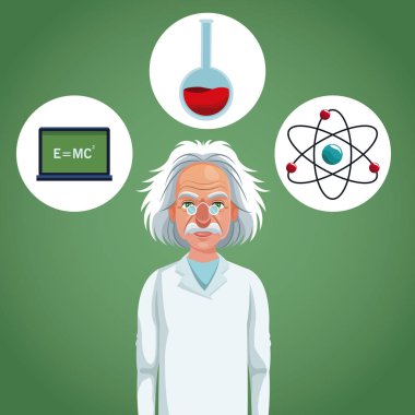karakter bilim adamı fiziksel ve formül atom tüp