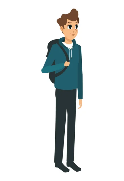 Joven hombre de pie diseño elegante — Vector de stock