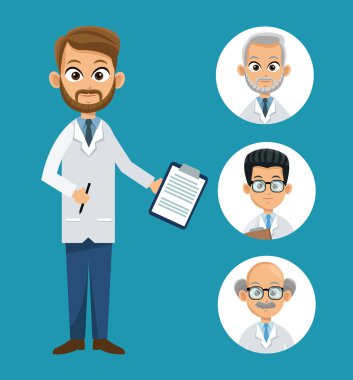 Doktor profesyonel sağlık-yüzler simgesi