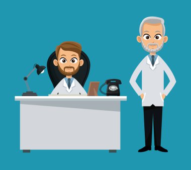 Doktor profesyonel oturma Resepsiyon