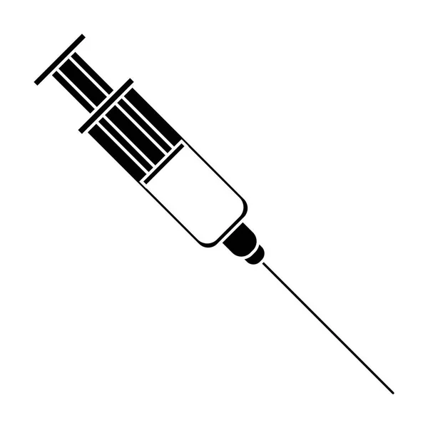 Siringa icona della salute medica pittogramma — Vettoriale Stock