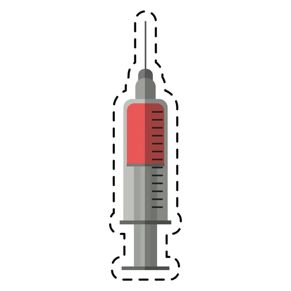 Seringue de dessin animé icône de santé médicale — Image vectorielle