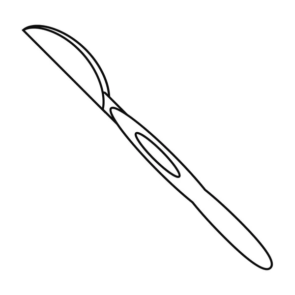 Skalpell kirurgi verktyg sjukhus tunn linje — Stock vektor