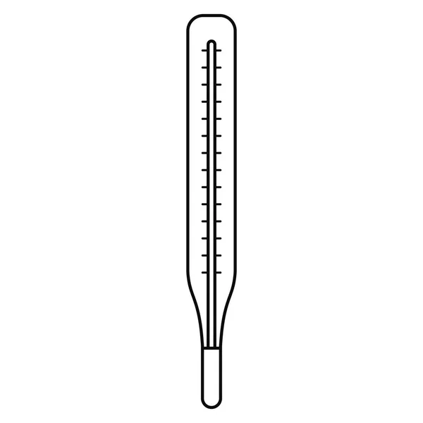 Termometer skala mäta ikonen tunn linje — Stock vektor