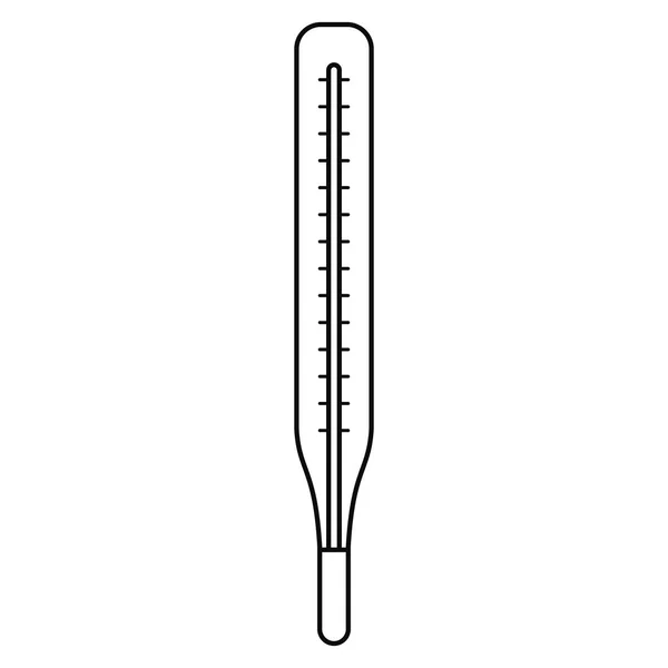 Thermometer scale measuring icon thin line — Stock Vector