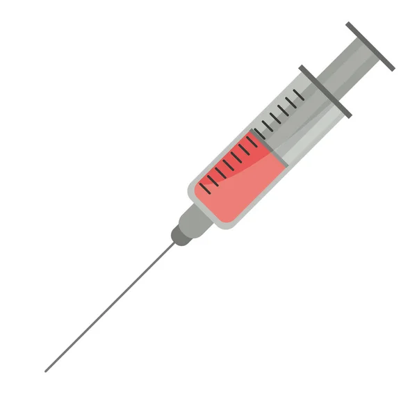 Injekční stříkačka zdravotnictví ikona — Stockový vektor
