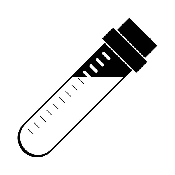 Ícone médico do laboratório do tubo de ensaio pictograma —  Vetores de Stock