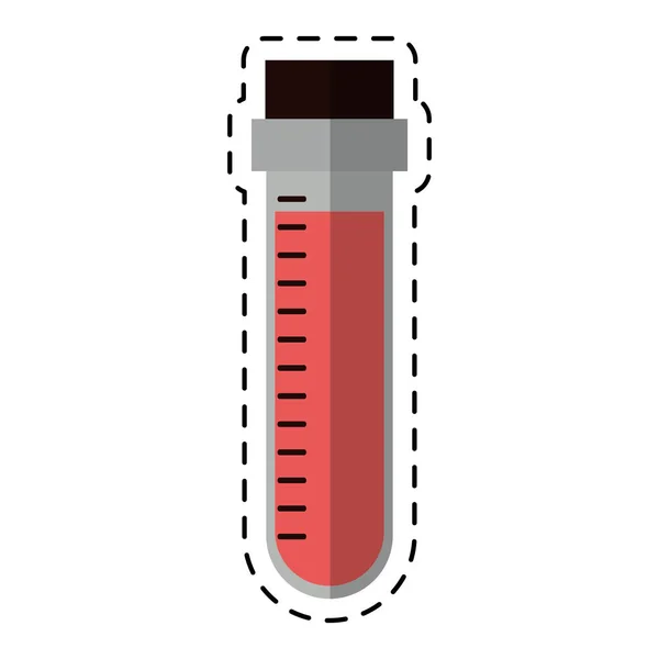 Cartoon test tube laboratory medical icon — Stock Vector