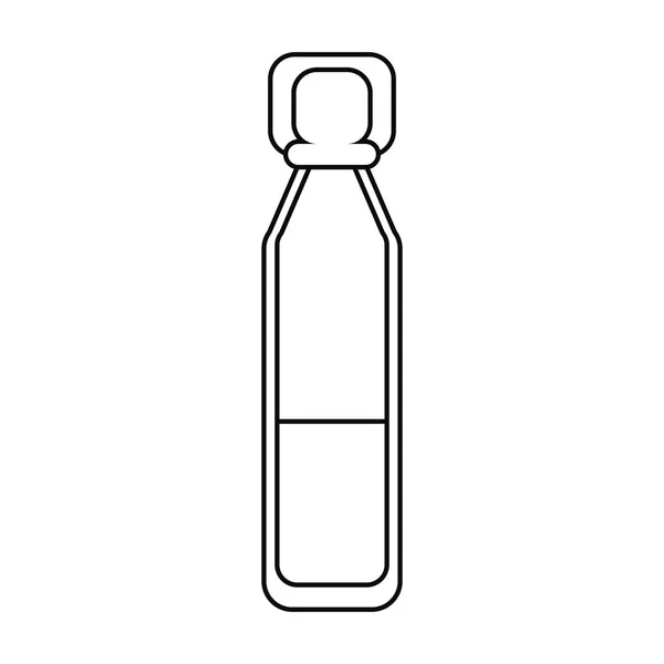 Bottle vials medical healthy thin line — Stock Vector