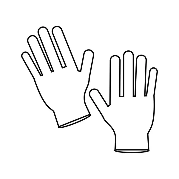 Хірургічна рукавичка чиста медична тонка лінія — стоковий вектор