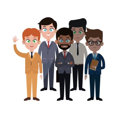 iş adamları çizgi film simgesi