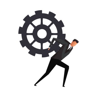 İşadamı çizgi film simgesi