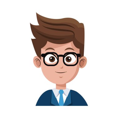 İşadamı çizgi film simgesi