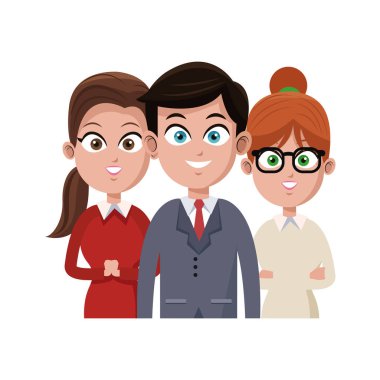 iş adamları çizgi film simgesi