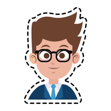 İşadamı çizgi film simgesi