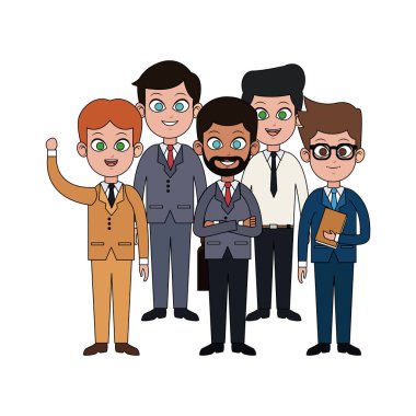 iş adamları çizgi film simgesi