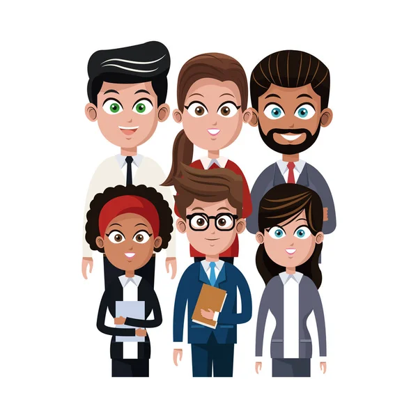 Businesspeople cartoon icon — Stock Vector