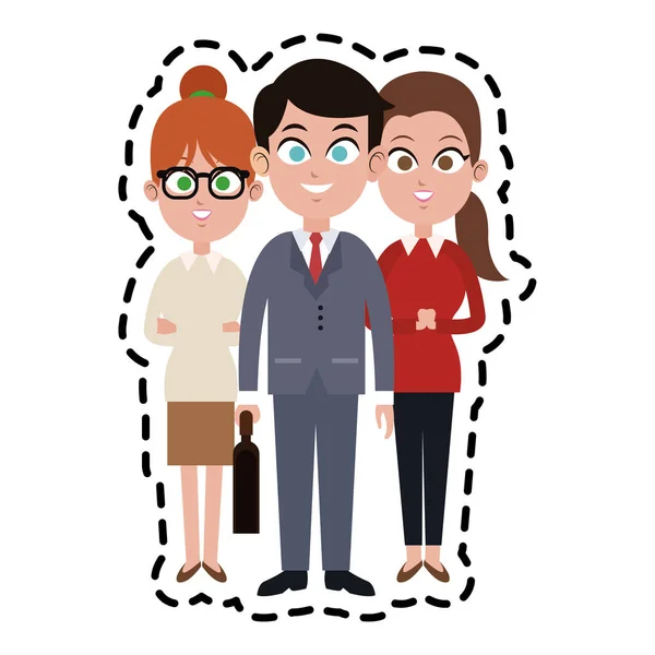 Icône de dessin animé des gens d'affaires — Image vectorielle