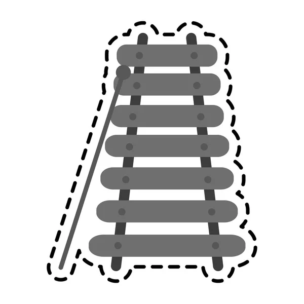 Trein spoor pictogram — Stockvector