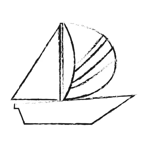 Obrázek ikony plachetnice — Stockový vektor